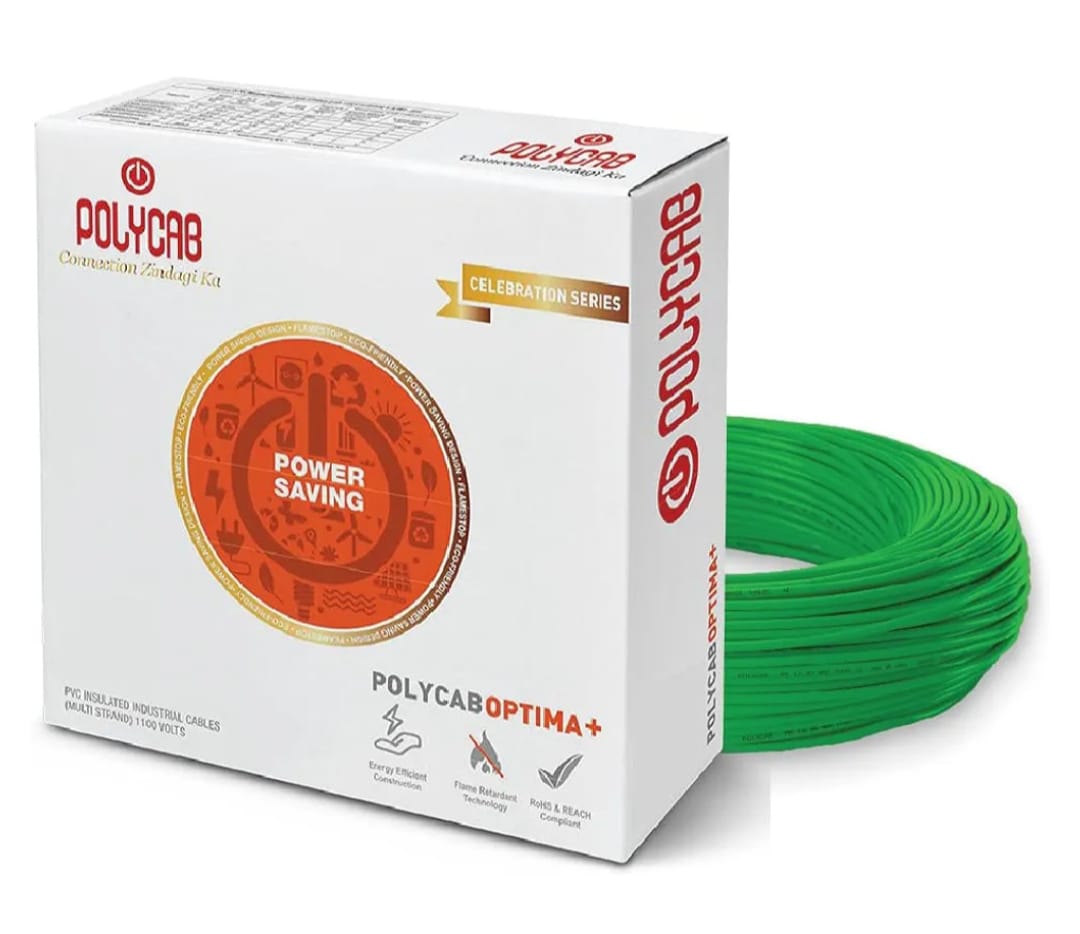 POLYCAB OPTIMA PLUS, 90m [0.75 sq. mm, Green]